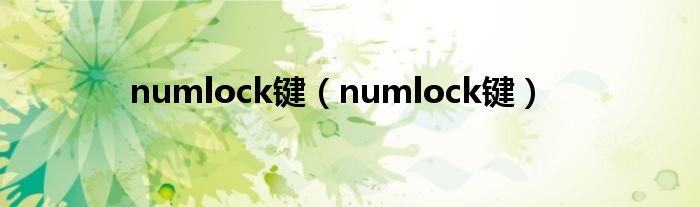 numlock键（numlock键）